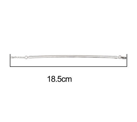 1x Armbandje RVS 18.5 cm