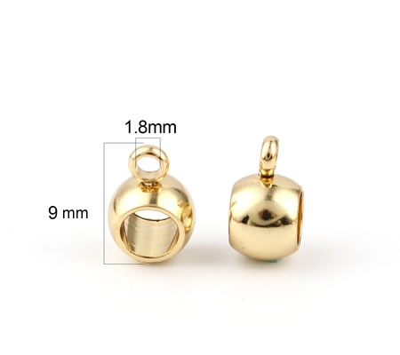 1x Goudkleurig Bedelhanger (bail) RVS