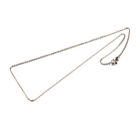 1x Hals Ketting / Roestvrijstaal (304) 50 cm