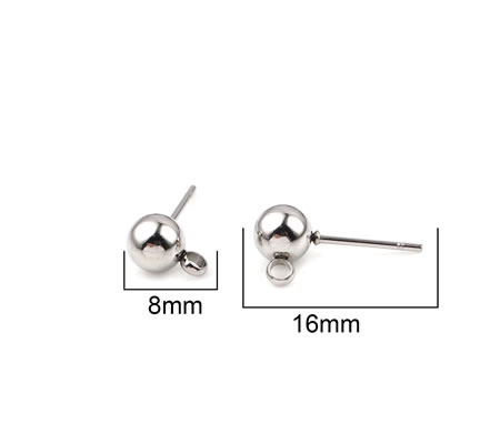 1 Paar Oorstekertjes RVS 304 / 5mm