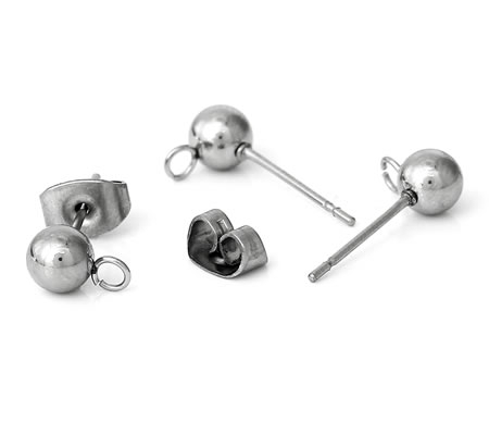 1 Paar Oorstekertjes RVS 304 / 3mm