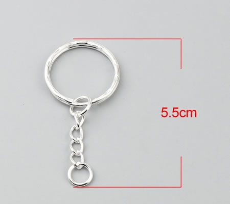 Sleutelhanger lichtzilver 25 mm