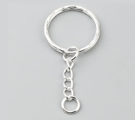 Sleutelhanger lichtzilver 25 mm