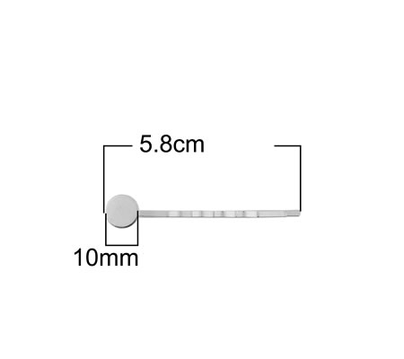 1x Schuifspeld lichtzilver met plakvlak 10 mm