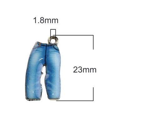 1x Bedeltje Spijkerbroek Blauw/Goud