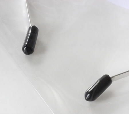 2 stuks Rubber eindjes Zwart