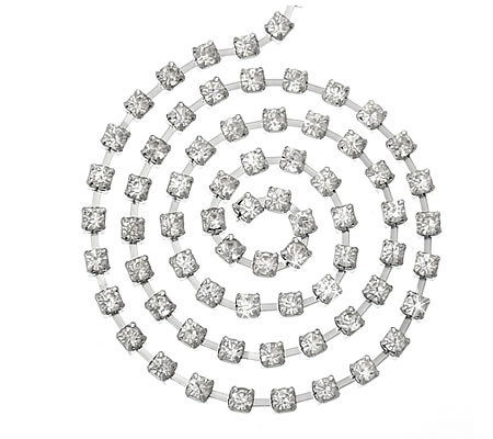 50 cm Rhinestone ketting/band 3 mm