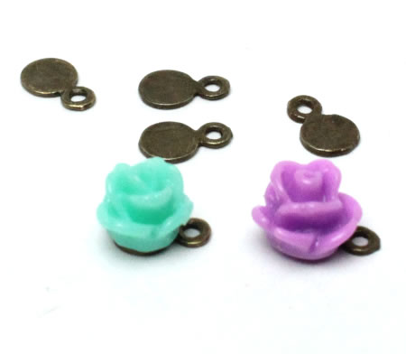 20 stuks mini bedeltjes brons 5 x 8 mm