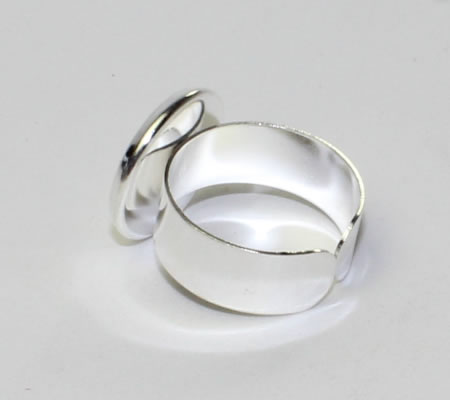 Ring Cabochonhouder Licht zilver