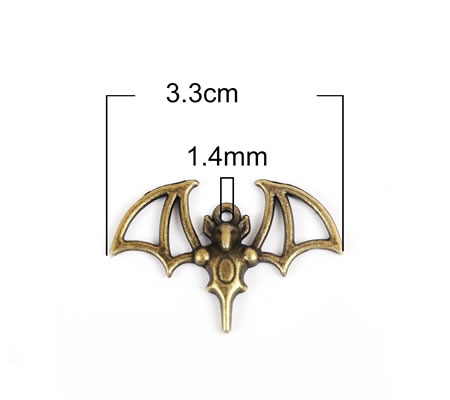 1x Bedel Vleermuis Brons