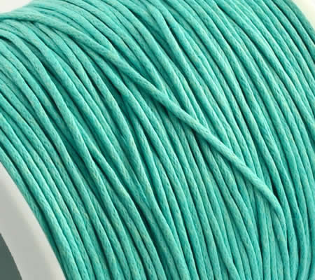 1 Meter Wax Koord Katoen Turquoise