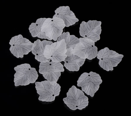 25x Frosted Blaadjes Wit