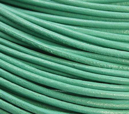 1 Meter Turquoise Lederen veter