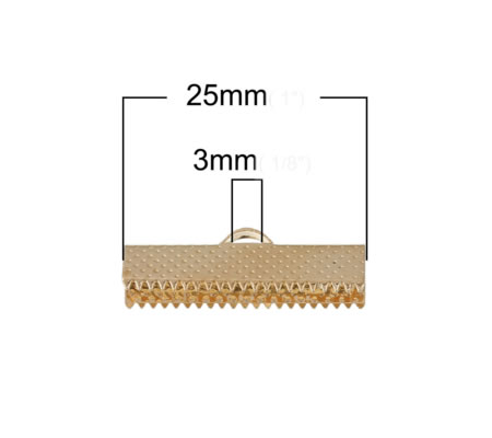 1x Koord Klem RoseGold 25 mm