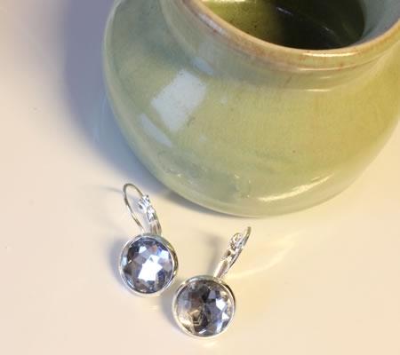 1 Paar oorbelletjes Lichtzilver/Transparant